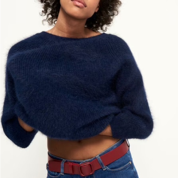 9. LAST ONE - ba&sh Barmy Jumper Sweater - Blue - Picture 4 of 5